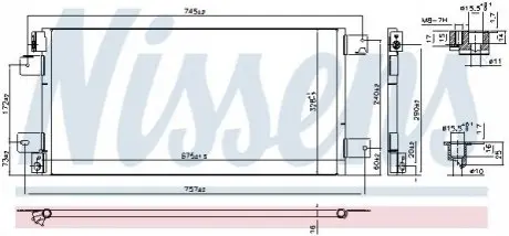 Конденсатор, система кондиціонування повітря NISSENS 940460 Купити в Україні