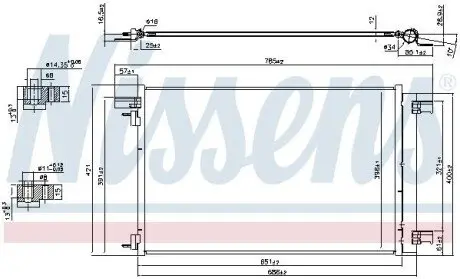 Конденсатор, система кондиціонування повітря NISSENS 940479