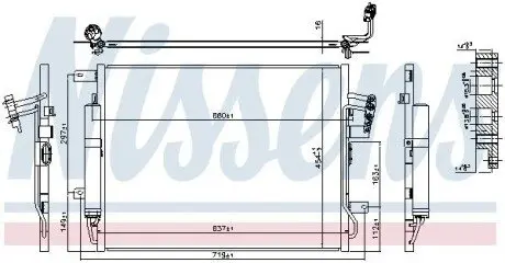 Конденсатор, система кондиціонування повітря NISSENS 940481