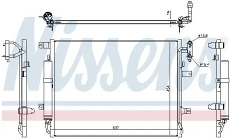 Радиатор кондиционера First Fit NISSENS 940482 Купить в Украине
