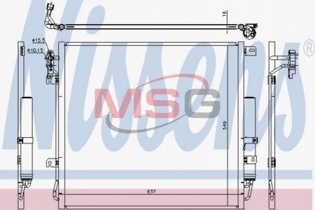 Радіатор кондиціонера NISSENS 940485