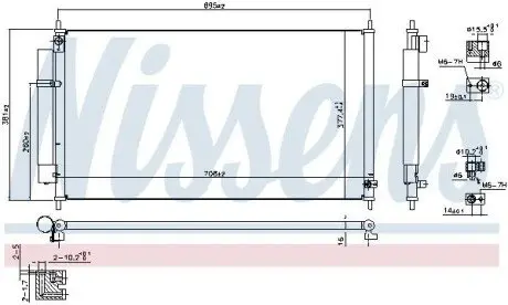 Конденсатор, система кондиціонування повітря NISSENS 940502 Купити в Україні