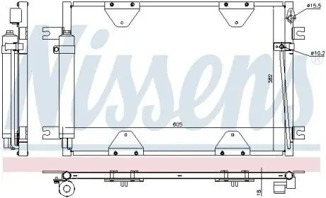 Конденсатор, система кондиціонування повітря NISSENS 940505