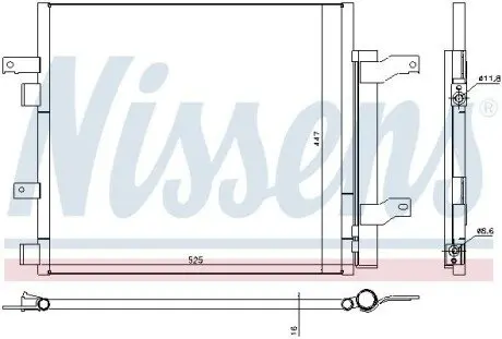Конденсатор, система кондиціонування повітря NISSENS 940536 Купити в Україні