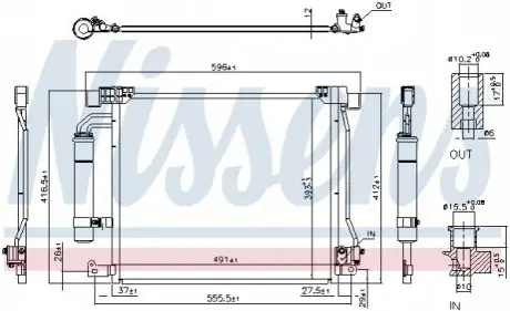 Конденсатор, система кондиціонування повітря NISSENS 940555 Купити в Україні