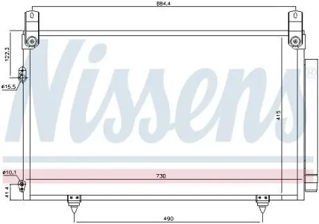 Конденсатор, система кондиціонування повітря NISSENS 940566 Купити в Україні