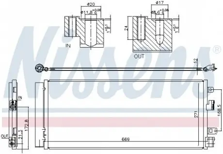 Радиатор кондиционера NISSENS 940568