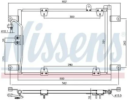 Конденсатор, система кондиціонування повітря NISSENS 940578