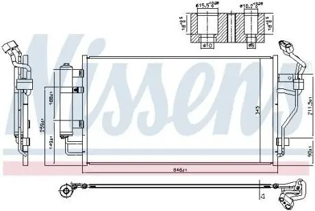 Конденсатор, система кондиціонування повітря NISSENS 940583 Купити в Україні
