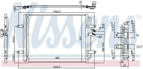 Конденсатор, система кондиціонування повітря NISSENS 940584 Купити в Україні