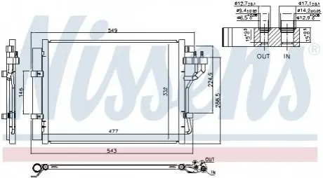 Конденсер кондиционера NISSENS 940592 Купить в Украине