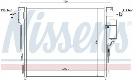 Конденсатор, система кондиціонування повітря NISSENS 940643 Купити в Україні