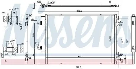 Радиатор кондиционера NISSENS 940676 Купить в Украине