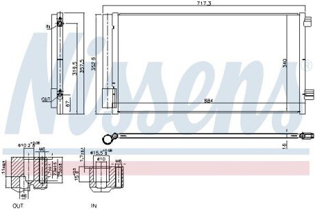 JEEP Радіатор кондиціонера (конденсатор) з осушувачем RENEGADE 1.6 14- NISSENS 940678 (фото 1)