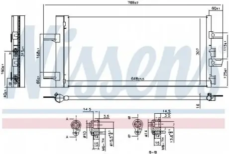 Конденсатор, система кондиціонування повітря NISSENS 940686