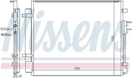 Радиатор кондиционера NISSENS 940727 Купить в Украине