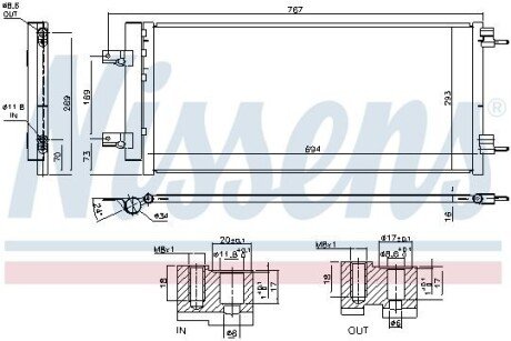 Конденсер кондиционера NISSENS 940734