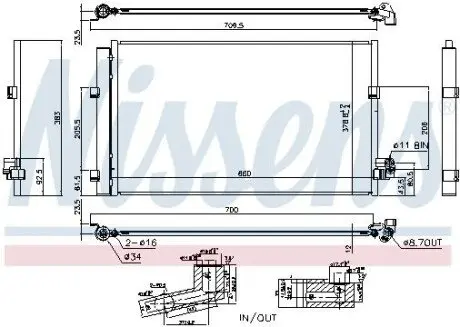Фото Радиатор кондиционера First Fit NISSENS (940748) изображение 1