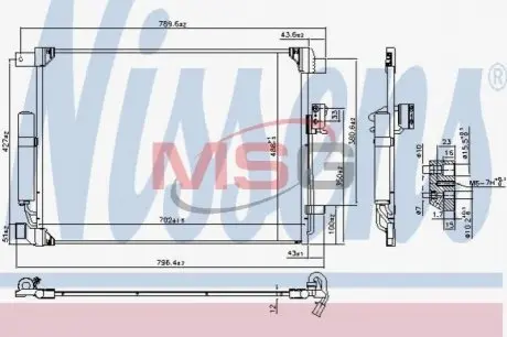 Радиатор кондиционера NISSENS 940786 Купить в Украине