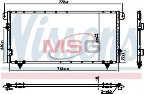Конденсатор, система кондиціонування повітря NISSENS 940838 Купити в Україні