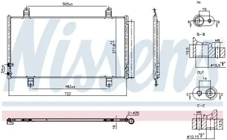 Радиатор кондиционера First Fit NISSENS 940865 Купить в Украине