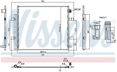Конденсатор, система кондиціонування повітря NISSENS 940893 Купити в Україні