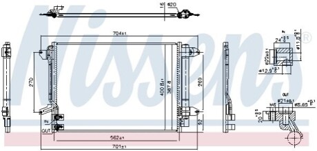 Конденсор кондиционера VW JETTA (2010) (выр-во) NISSENS 940907 (фото 1)