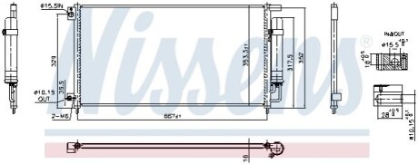 HONDA Радиатор кондиционера (Конденсатор) ACCORD 3.0 02- NISSENS 940926