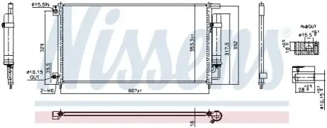 Конденсатор, система кондиціонування повітря NISSENS 940926 Купити в Україні