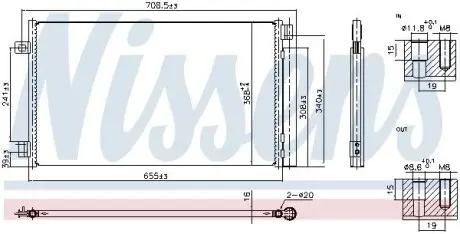 FIAT Радіатор кондиціонера (конденсатор) 500E 20- NISSENS 941014 Купить в Украине