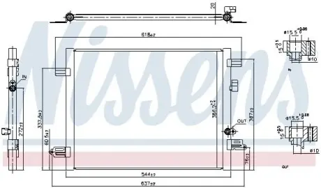 Конденсатор, система кондиціонування повітря NISSENS 941061 Купити в Україні