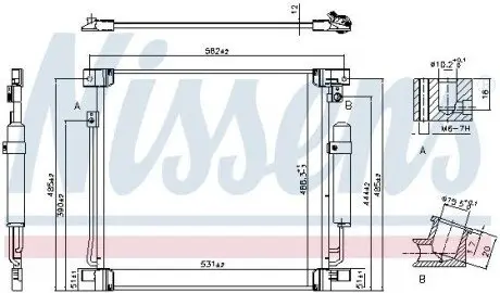 Конденсатор, система кондиціонування повітря NISSENS 941078 Купити в Україні