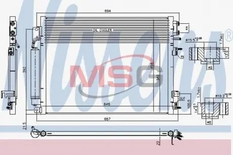 Конденсатор, система кондиціонування повітря NISSENS 941084 Купити в Україні