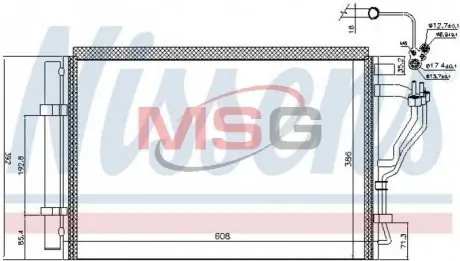 Радиатор кондиционера HYUNDAI ELANTRA (MD/UD) (10-) 1.6 (выр-во Nissens) NISSENS 941126 Купить в Украине