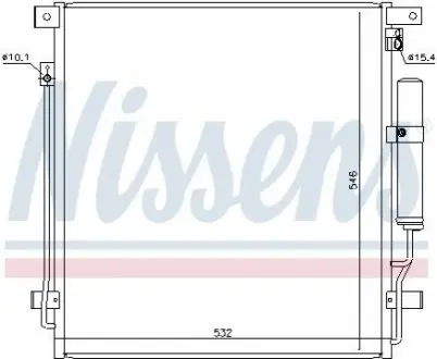 Конденсатор, система кондиціонування повітря NISSENS 941168 Купити в Україні