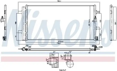 Конденсатор, система кондиціонування повітря NISSENS 941261 Купити в Україні
