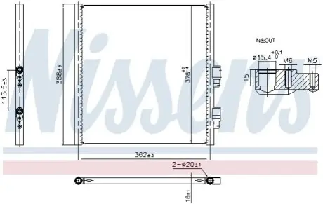 Конденсатор, система кондиціонування повітря NISSENS 941308 Купити в Україні