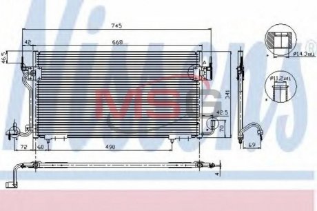 Радіатор кондиціонера NISSENS 94218