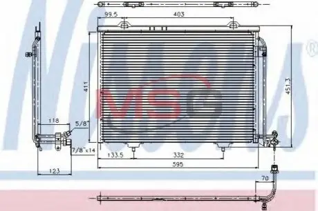 Конденсатор, система кондиціонування повітря NISSENS 94282 Купити в Україні
