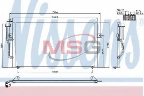 Конденсатор, система кондиціонування повітря NISSENS 94305 Купити в Україні
