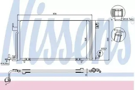 Радиатор кондиционера NISSENS 94321