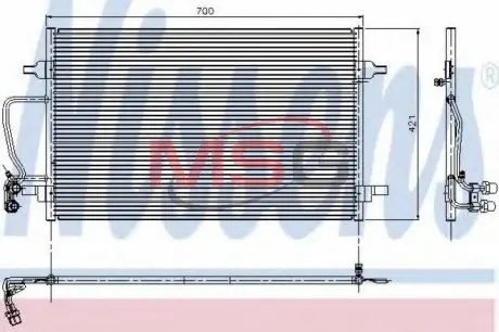 Конденсатор, система кондиціонування повітря NISSENS 94345 Купити в Україні