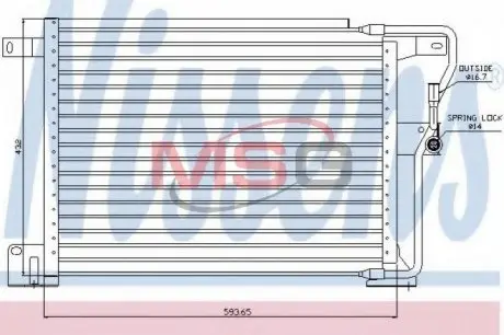 Конденсатор, система кондиціонування повітря NISSENS 94346