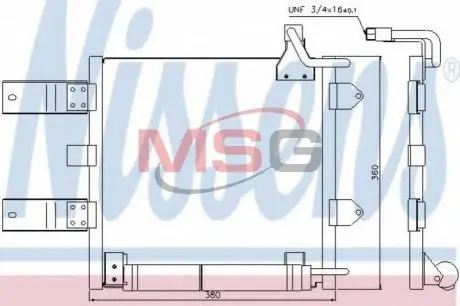 Радиатор кондиционера NISSENS 94446