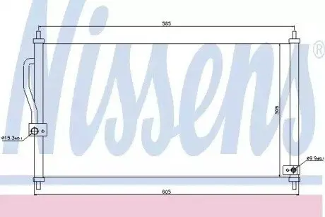 Конденсатор, система кондиціонування повітря NISSENS 94458