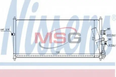 Конденсатор, система кондиціонування повітря NISSENS 94521 Купити в Україні