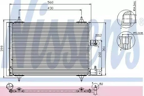 Радиатор кондиционера NISSENS 94534