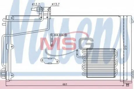 Радиатор кондиционера NISSENS 94545 Купить в Украине