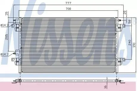 Фото Радиатор кондиционера NISSENS (94551) изображение 1