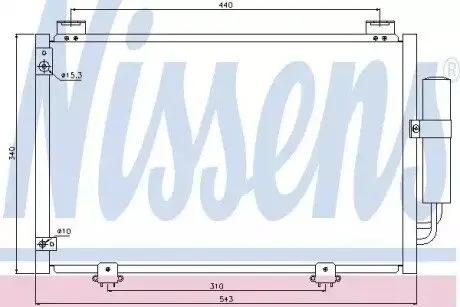 Конденсатор, система кондиціонування повітря NISSENS 94581 Купити в Україні